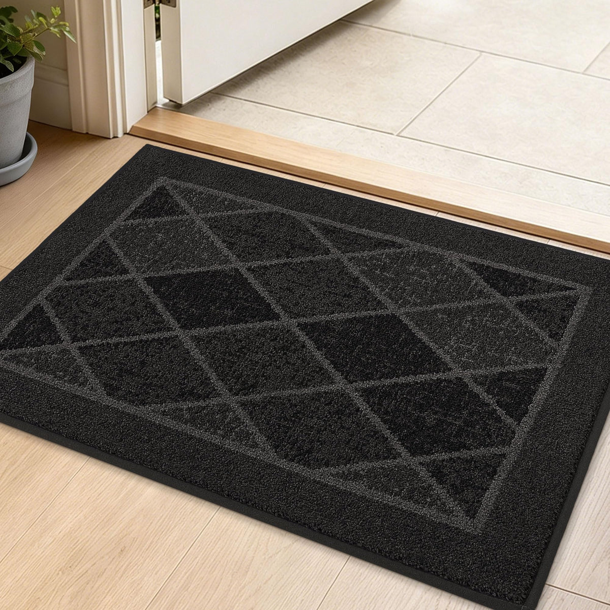 BEQHAUSE Dirt Trapper Door Mat 32" x 48", Doormat Non-Slip, Dark Grey
