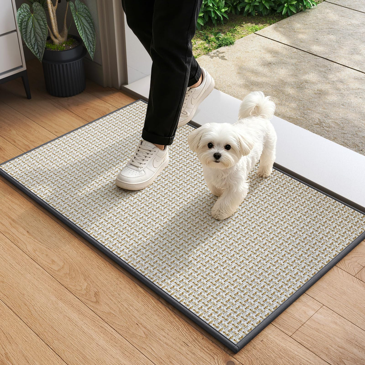 YDKGL Front Door Mat Indoor Entrance Non Slip Entry Doormat Gray 17"x30"