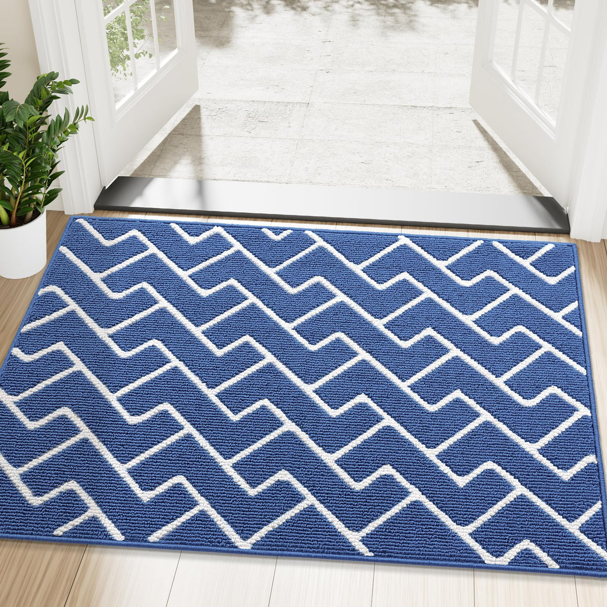 OLANLY Indoor Door Mat 32x20, Low-Profile Dirt Resistant Doormat, Grey