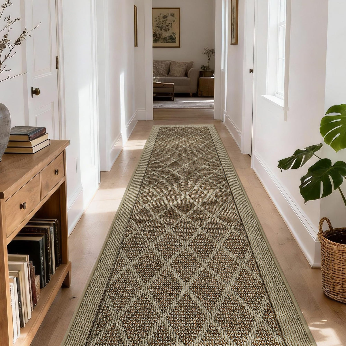 COSY HOMEER Non-Slip Door Mat 20"x32",Entryway Rugs Low Profile,Beige