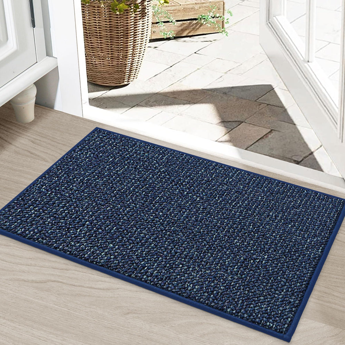 BEQHAUSE Dirt Trapper Door Mat 20"x32", Non-Slip Washable Doormat, Charcoal