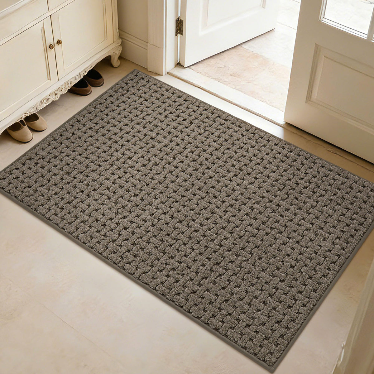 Door Mat Indoor Entrance 36"x60", Non-Slip Entryway Rugs, Blue