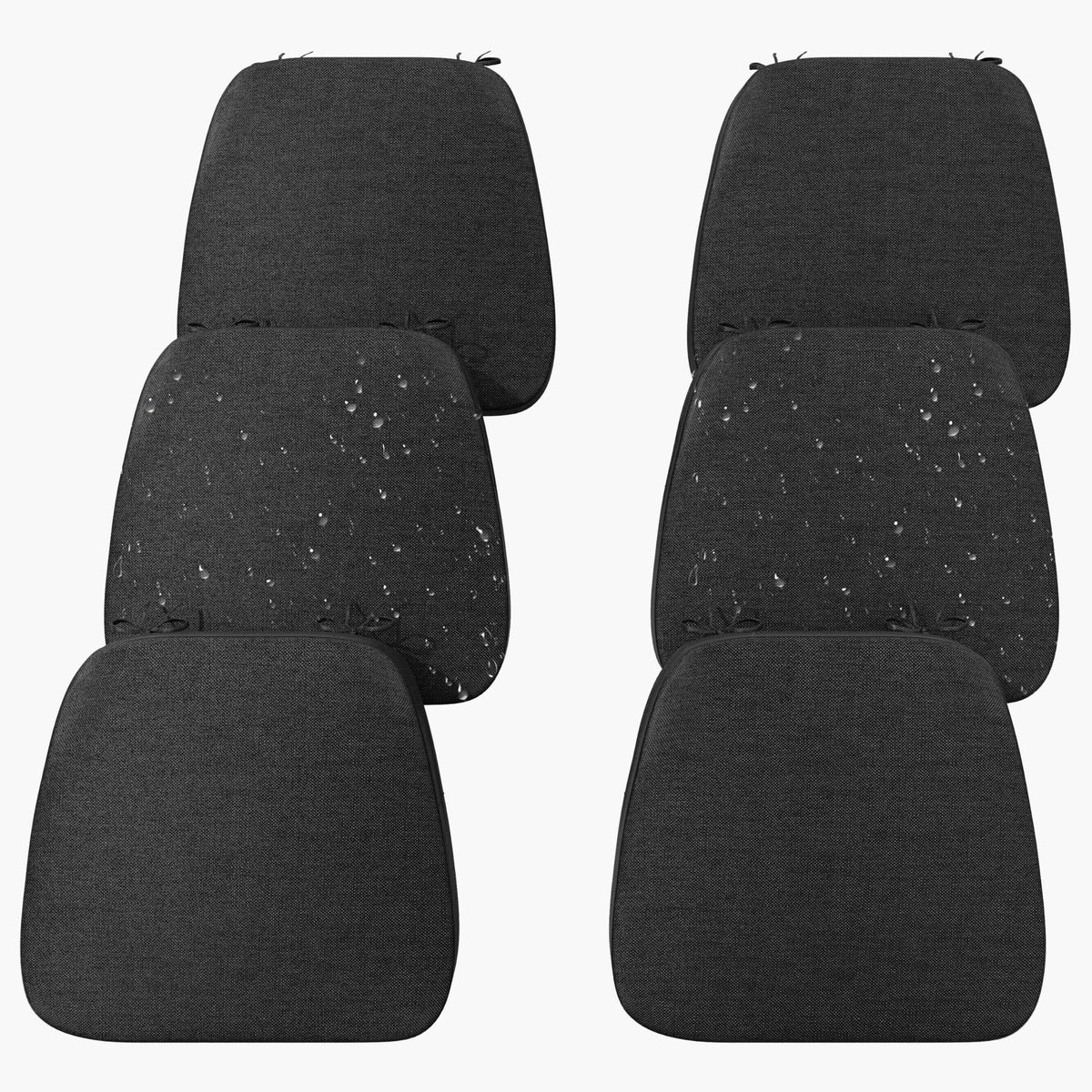 17'' x 16'' x 2.5"Thick Chair Cushions for Dining Chairs, 4 Pack WaterProof Easy Clean Kitchen Chair Pads with Ties and Non-Slip Backing - 30D High Elastic Foam Soft Kitchen Chair Cushions