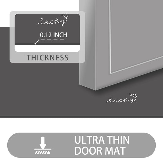Ultra Thin Indoor Door Mat, 1/10 in Thin Door Mats for Inside Entry