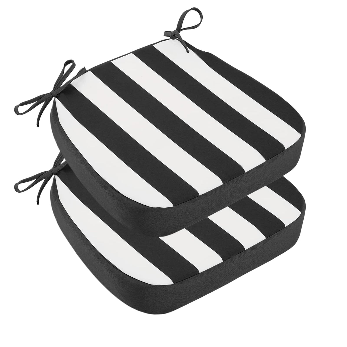 idee-home Outdoor Chair Cushions Set of 2, 19" x 19" D-Shaped