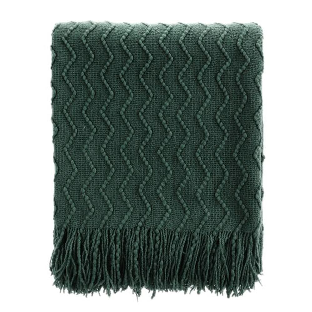 BATTILO HOME Burnt Orange Throw Blanket for Couch, Decorative Fall Throw Blanket with Tassels Halloween Throw Fall Decor, 50"x60"