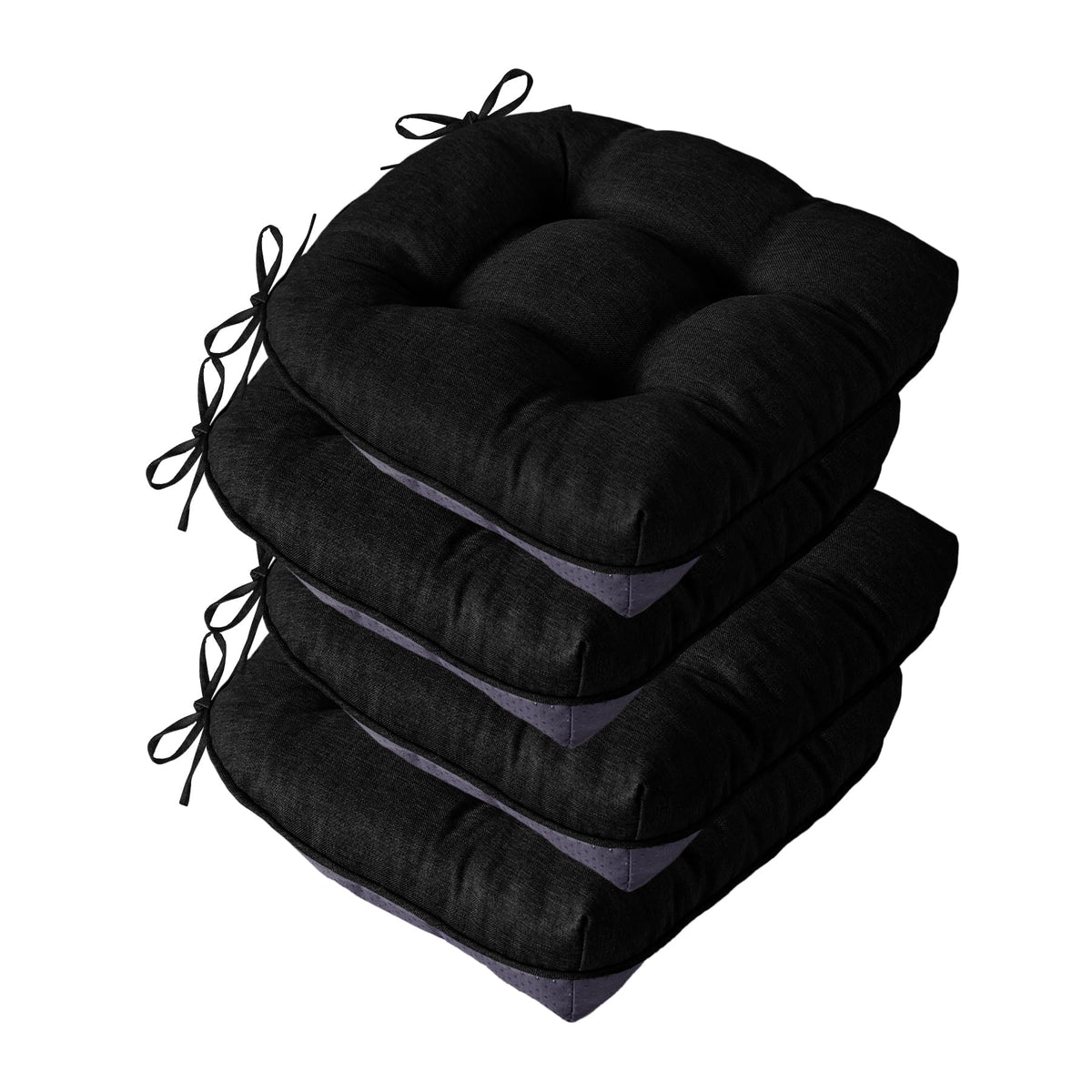 IASEAHK Chair Cushions for Dining Chairs, 15.5" x 15.5" x 4", Navy Blue