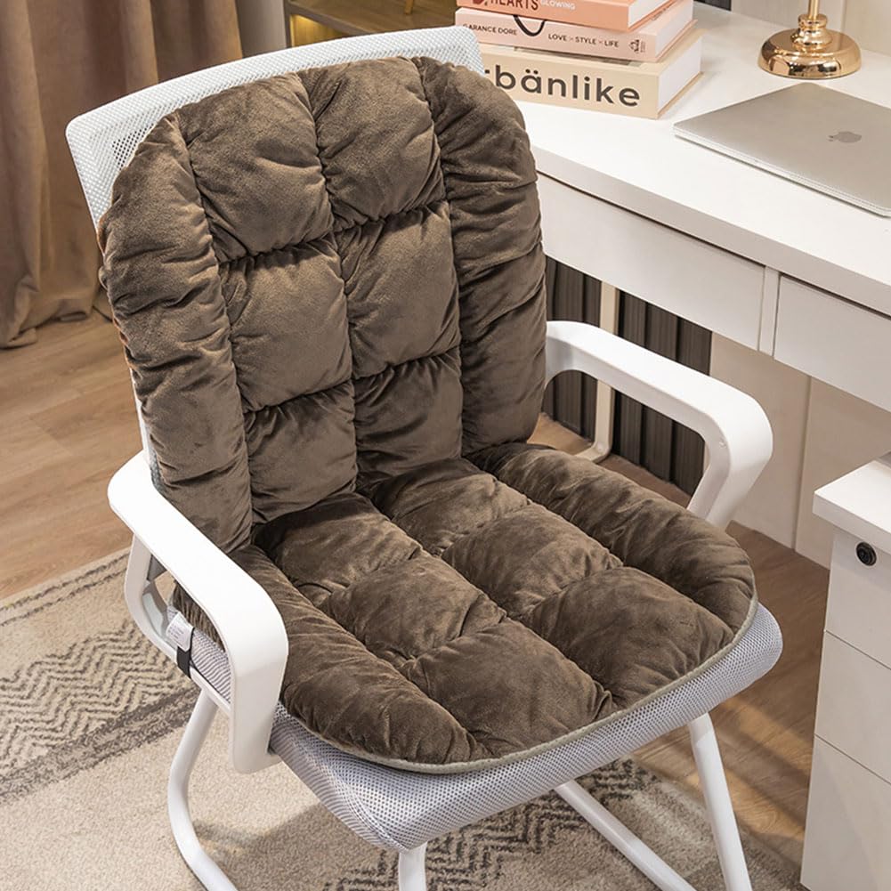 Desk Chair Cushion Non-Slip Rocking Seat Cushion Office Chair Pad Dorm Seat Cushion with High Back Support Soft Seat Pad with Ties for Office Car Home Dining Room Kitchen