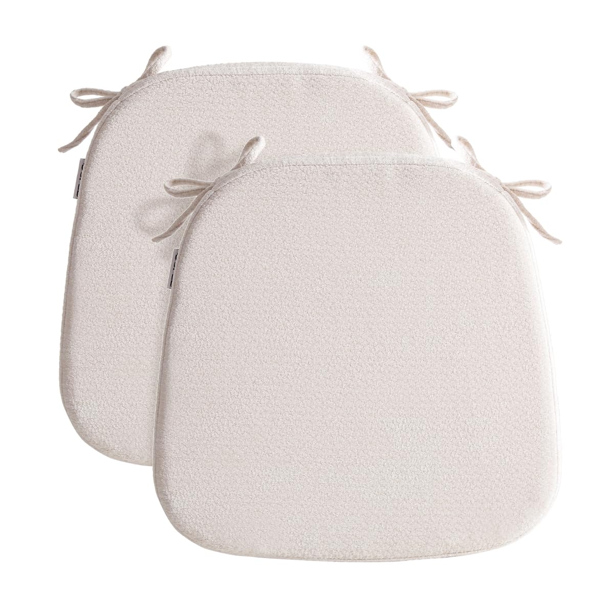 Chair Cushions for Dining Chairs, Washable Chair Pads, Beige, 4 Pack