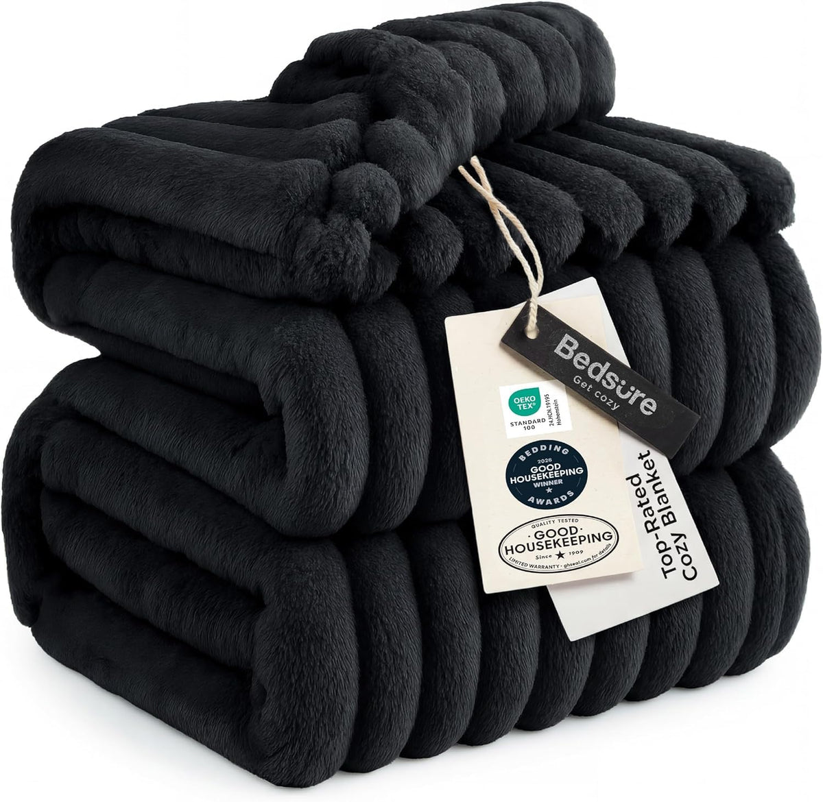 Bedsure GentleSoft White Throw Blanket for Couch - Halloween Decorations for Fall Home Living Room Decor, Cozy Fleece Blanket, Christmas Birthday Gifts for Women Mom Her Girls, Off White, 50x60 in