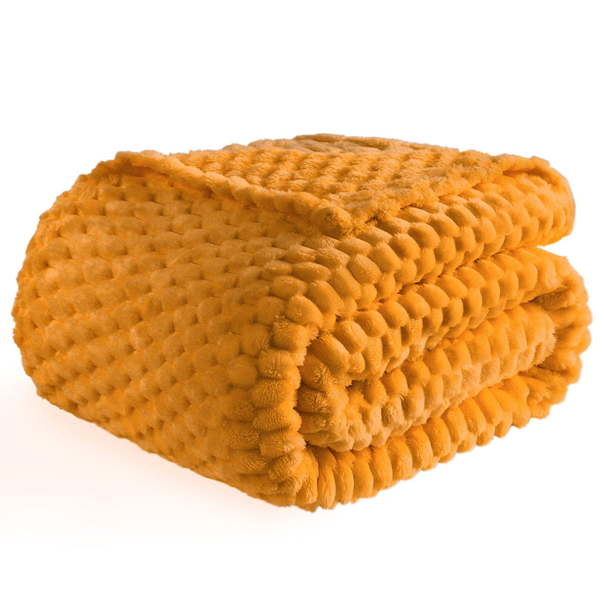 Bnuitland Burnt Orange Flannel Throw Blanket (50X40 inches), 300 GSM Fleece Cozy Warm Soft Lightweight Bed Sofa Blanket for Babys and Pets, Suitable for All Seasons