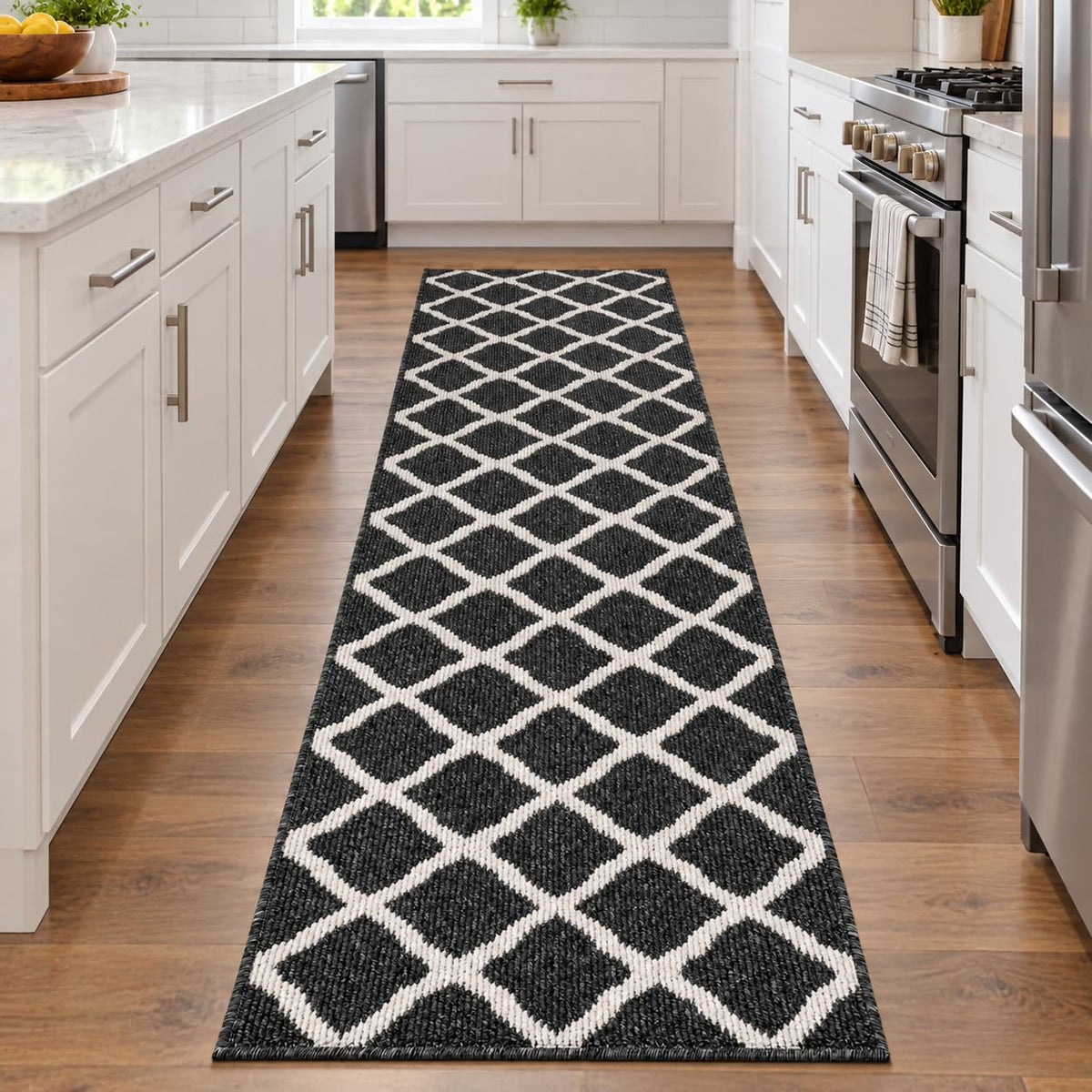 SHACOS Door Mats 20"x32" Indoor Washable Kitchen Entryway Rug Non Slip Absorbent Floor Mat for Home Entrance Garage, Light Gray