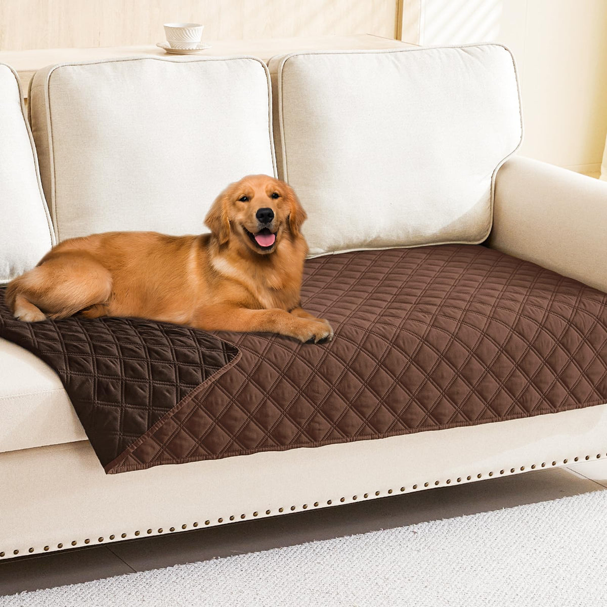Smiry Waterproof Reversible Pet Couch Covers for Dogs