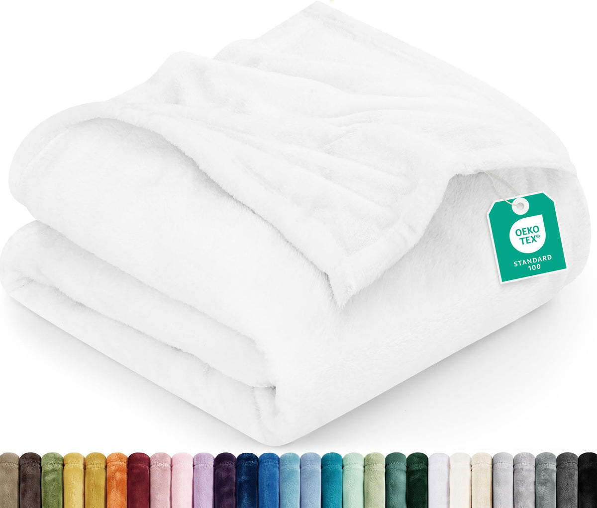 Utopia Bedding Ultra Soft Fleece Bed Blanket Throw Size Grey (50x60 Inches)