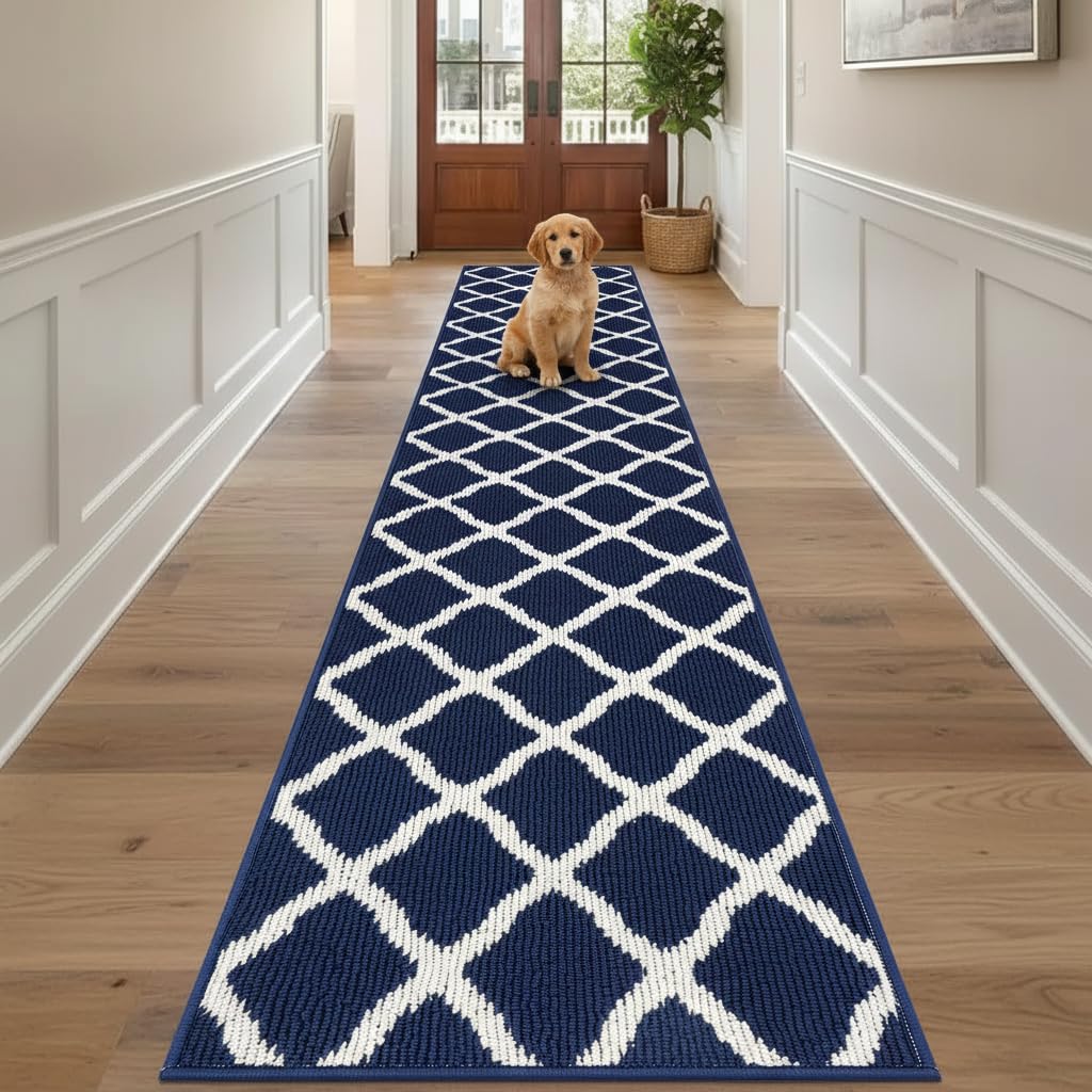 SHACOS Door Mats 20"x32" Indoor Washable Kitchen Entryway Rug Non Slip Absorbent Floor Mat for Home Entrance Garage, Light Gray