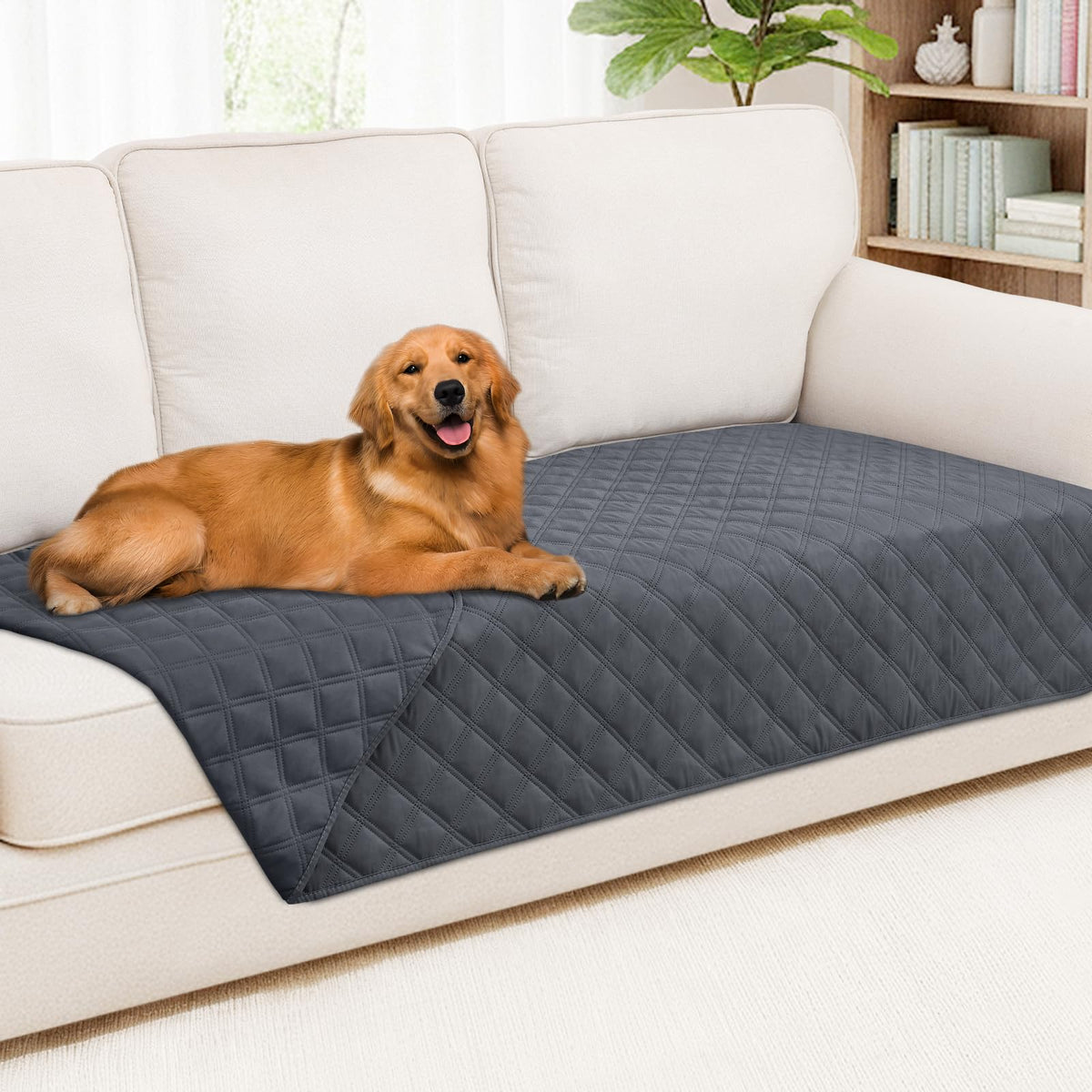 Smiry Waterproof Reversible Pet Couch Covers for Dogs