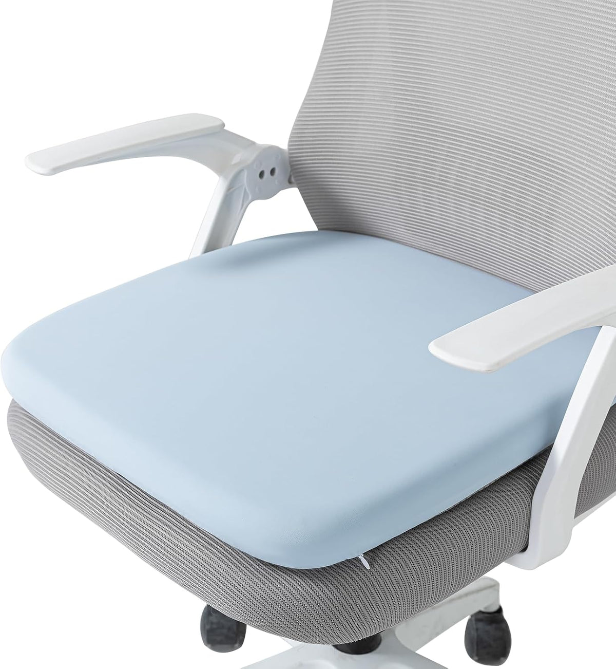 SheRest Office Chair Cushion with Straps, Memory Foam Seat Cushion with Removable Cover, Suitable for Office Chairs, Car Seats, and Airplane Seats, Blue, X-Large