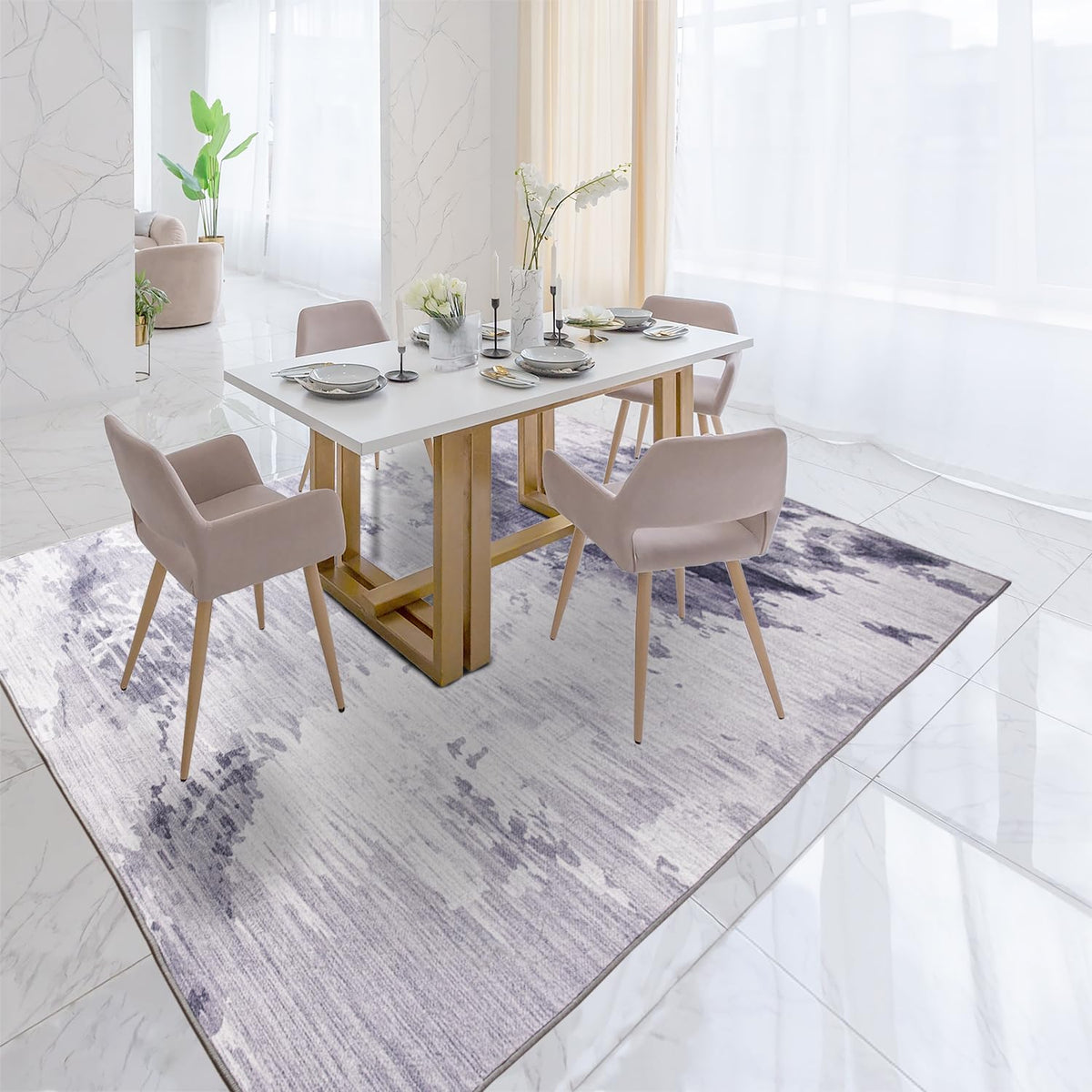 Entrance Rugs Indoor 2x3 Grey Entry Rug Washable Abstract Small Area Rug Non-Slip Low Pile Throw Rugs for Entryway, Kitchen Floor, Front Door Indoor Door Mat, Bathroom, Bedroom Bedside