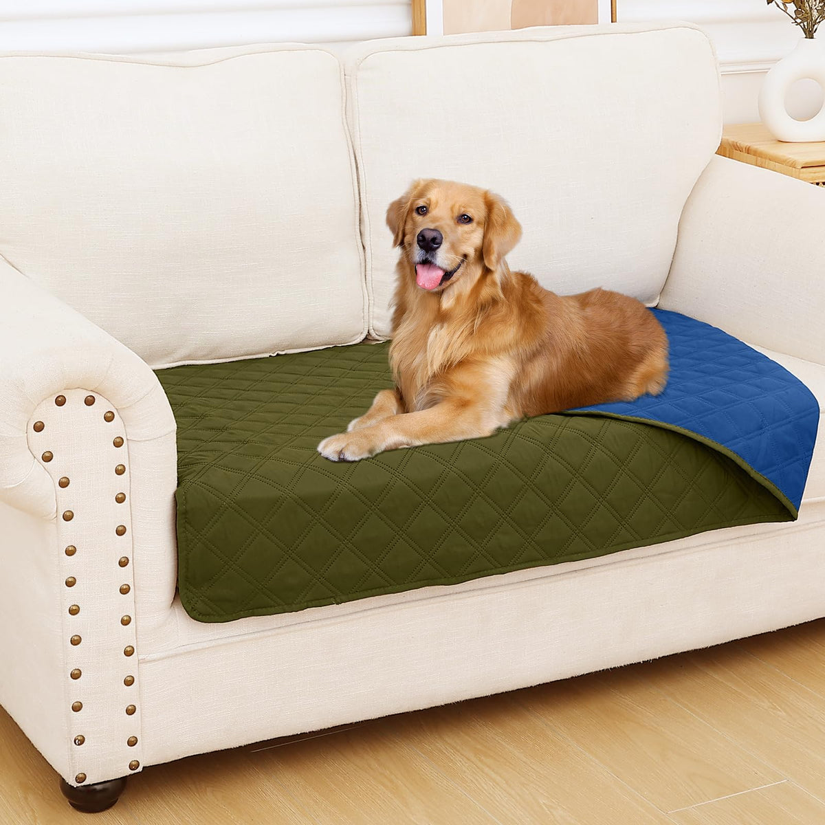 Smiry Waterproof Reversible Pet Couch Covers for Dogs