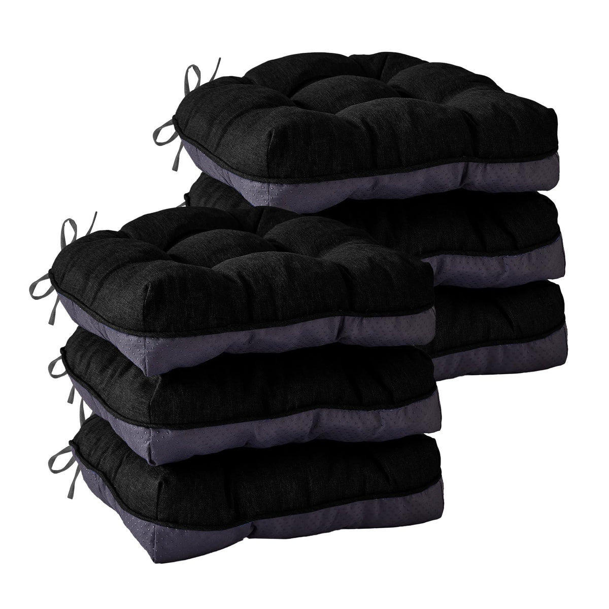 IASEAHK Chair Cushions for Dining Chairs, 15.5" x 15.5" x 4", Navy Blue