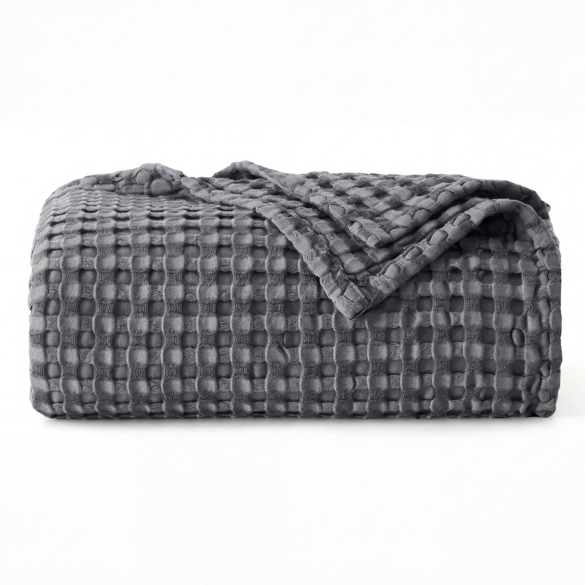 Bedsure Cooling Waffle Blanket for Hot Sleepers, Natural, King, 104" X 90"