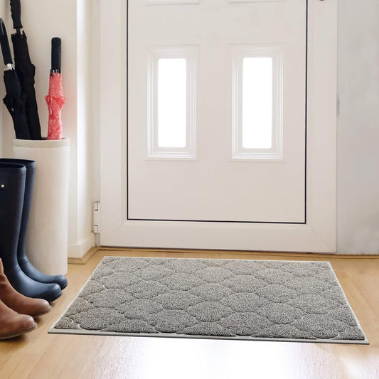 Cosyearn Door Mat, 46x35, Grey, Indoor Outdoor Front Entryway Doormat