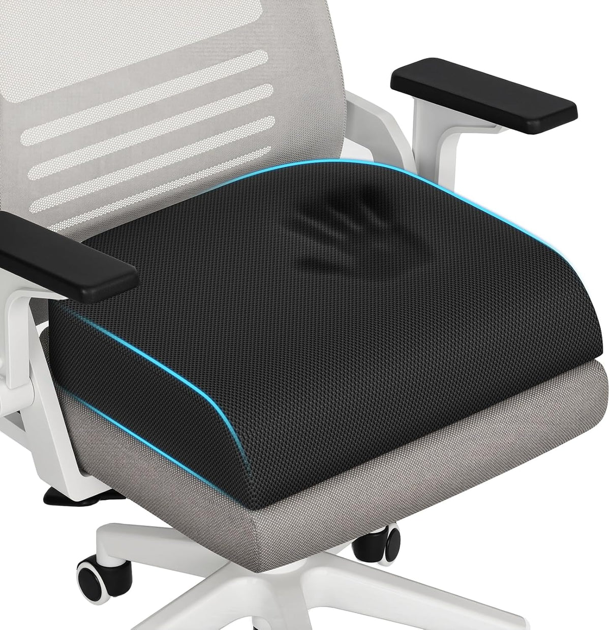 TranquilRelax 3-Inch Memory Foam Seat Cushion for Office Chair, Large