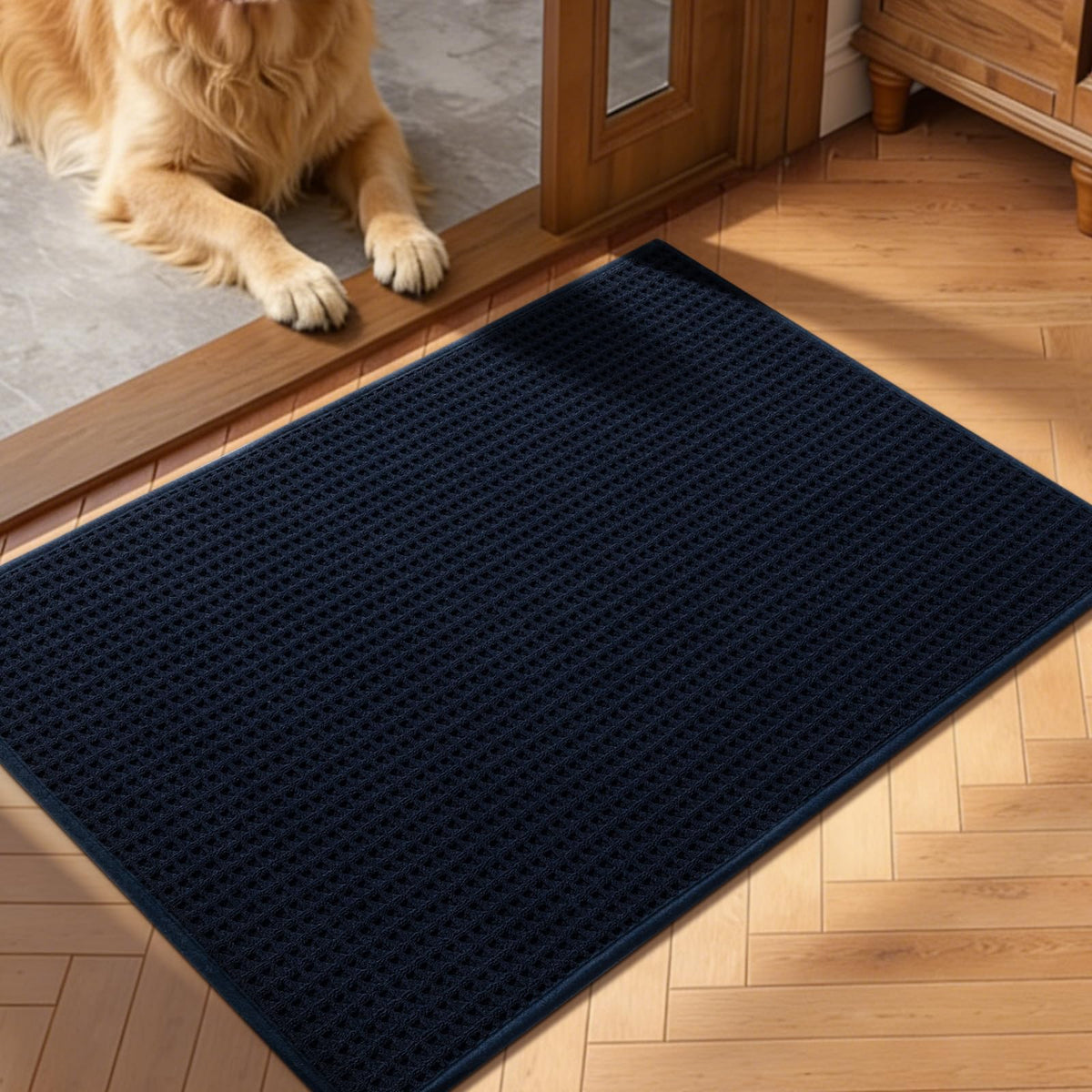 YIHOUSE Indoor Door Mat 24" x 36", Non-Slip Washable Entryway Mat, Dirt Trapper Absorbent Entrance Mat, Low Profile Floor Mat for Front/Back Door, Entryway, Khaki