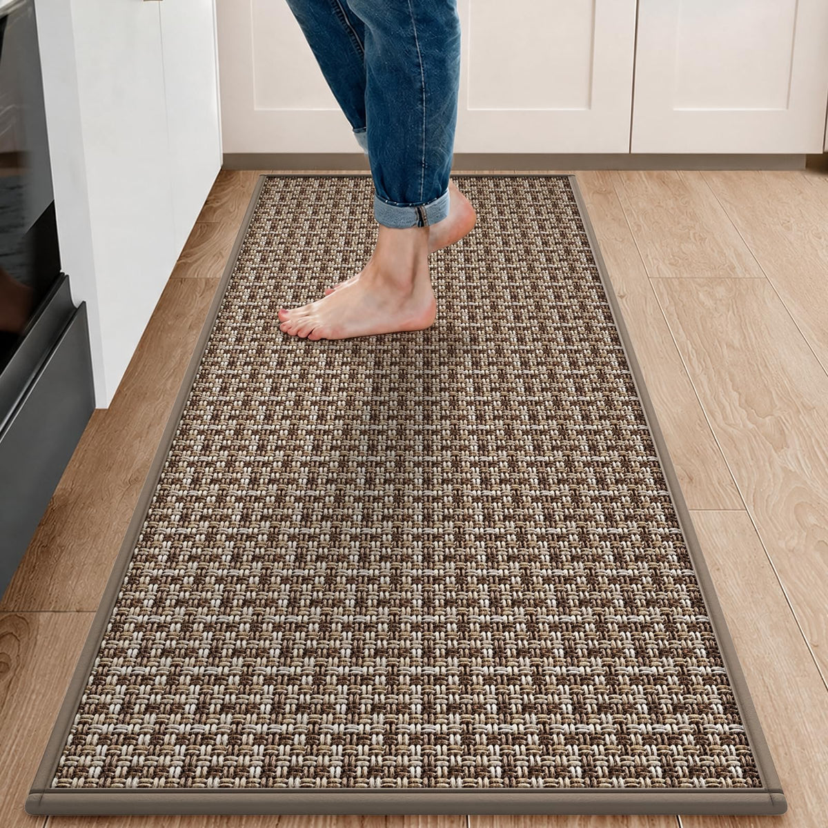 YDKGL Front Door Mat Indoor Entrance Non Slip Entry Doormat Gray 17"x30"