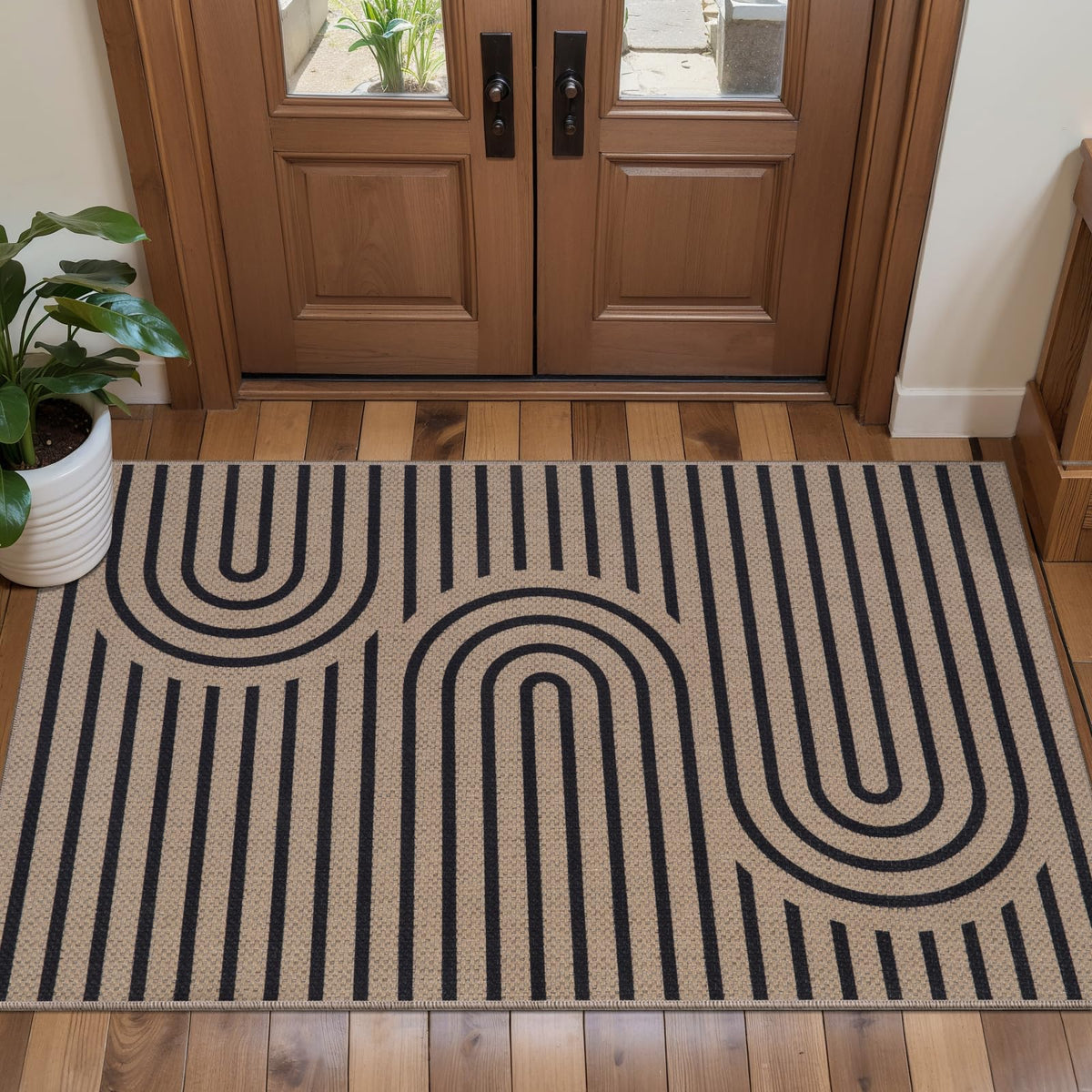 Tangsoo Easy Jute 2x3 Small Outdoor Rug,Washable Non-Slip Entryway Door Mat
