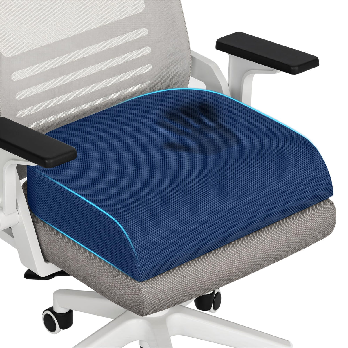 TranquilRelax 3-Inch Memory Foam Seat Cushion for Office Chair, Large