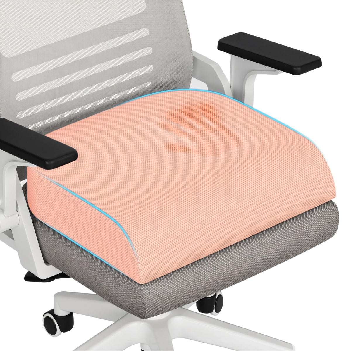 TranquilRelax 3-Inch Memory Foam Seat Cushion for Office Chair, Large