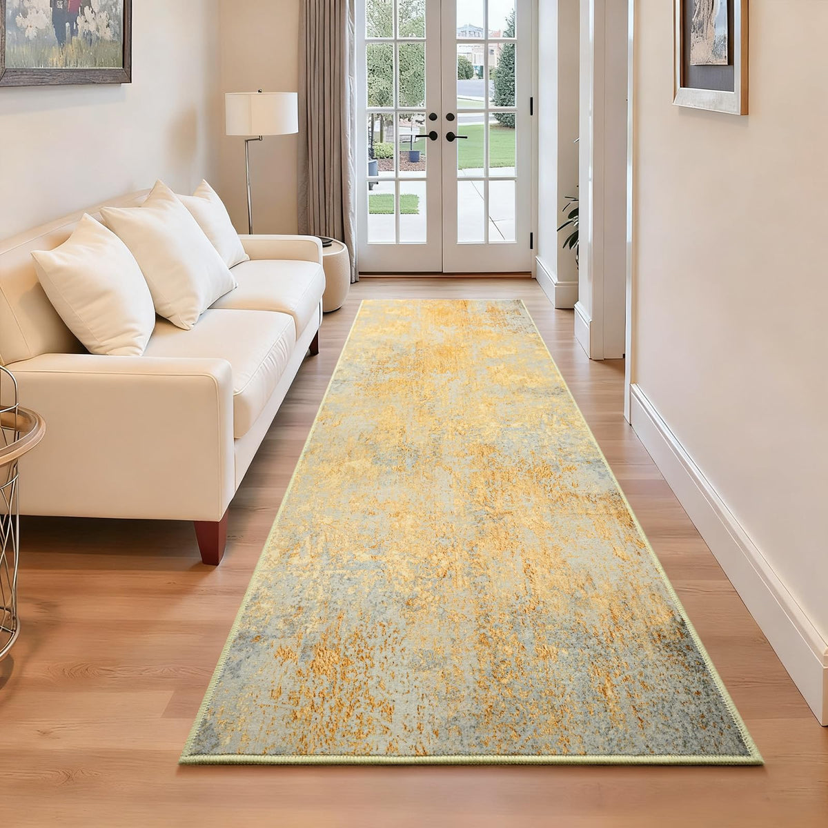 Entrance Rugs Indoor 2x3 Grey Entry Rug Washable Abstract Small Area Rug Non-Slip Low Pile Throw Rugs for Entryway, Kitchen Floor, Front Door Indoor Door Mat, Bathroom, Bedroom Bedside