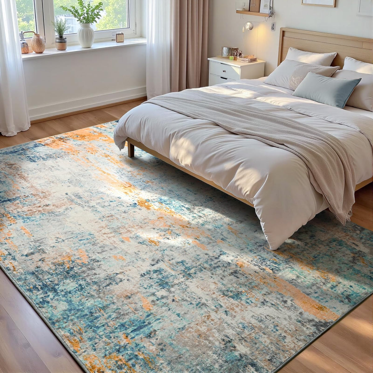 Entrance Rugs Indoor 2x3 Grey Entry Rug Washable Abstract Small Area Rug Non-Slip Low Pile Throw Rugs for Entryway, Kitchen Floor, Front Door Indoor Door Mat, Bathroom, Bedroom Bedside