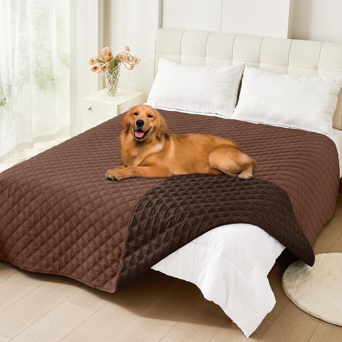 Smiry Waterproof Reversible Pet Couch Covers for Dogs