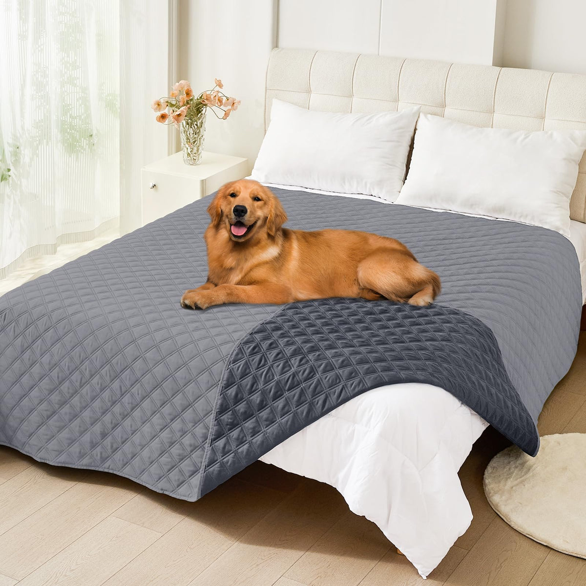 Smiry Waterproof Reversible Pet Couch Covers for Dogs