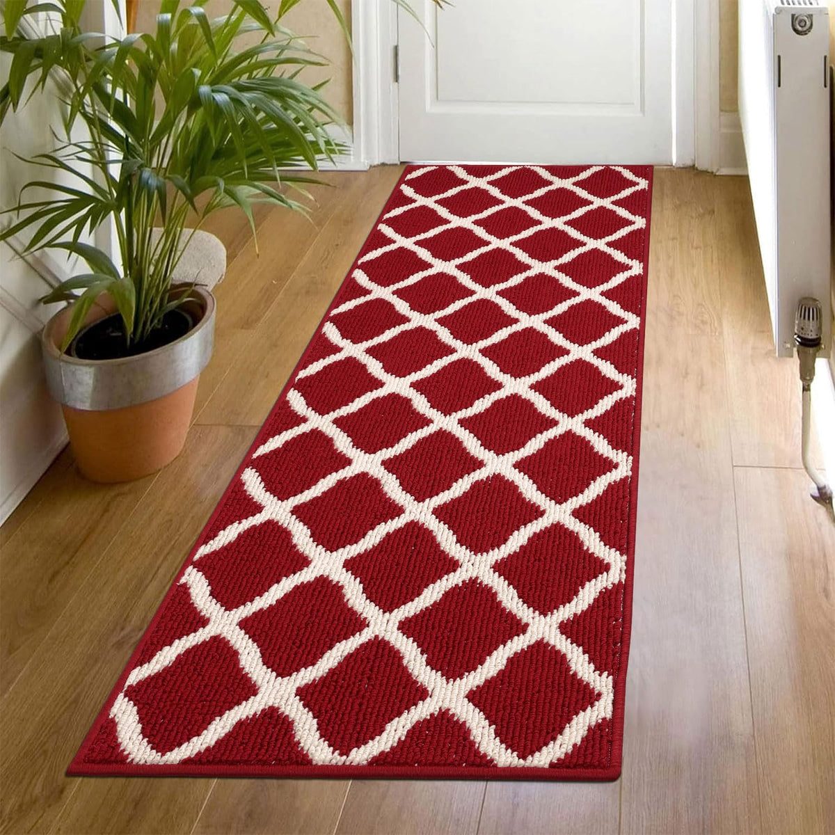SHACOS Door Mats 20"x32" Indoor Washable Kitchen Entryway Rug Non Slip Absorbent Floor Mat for Home Entrance Garage, Light Gray