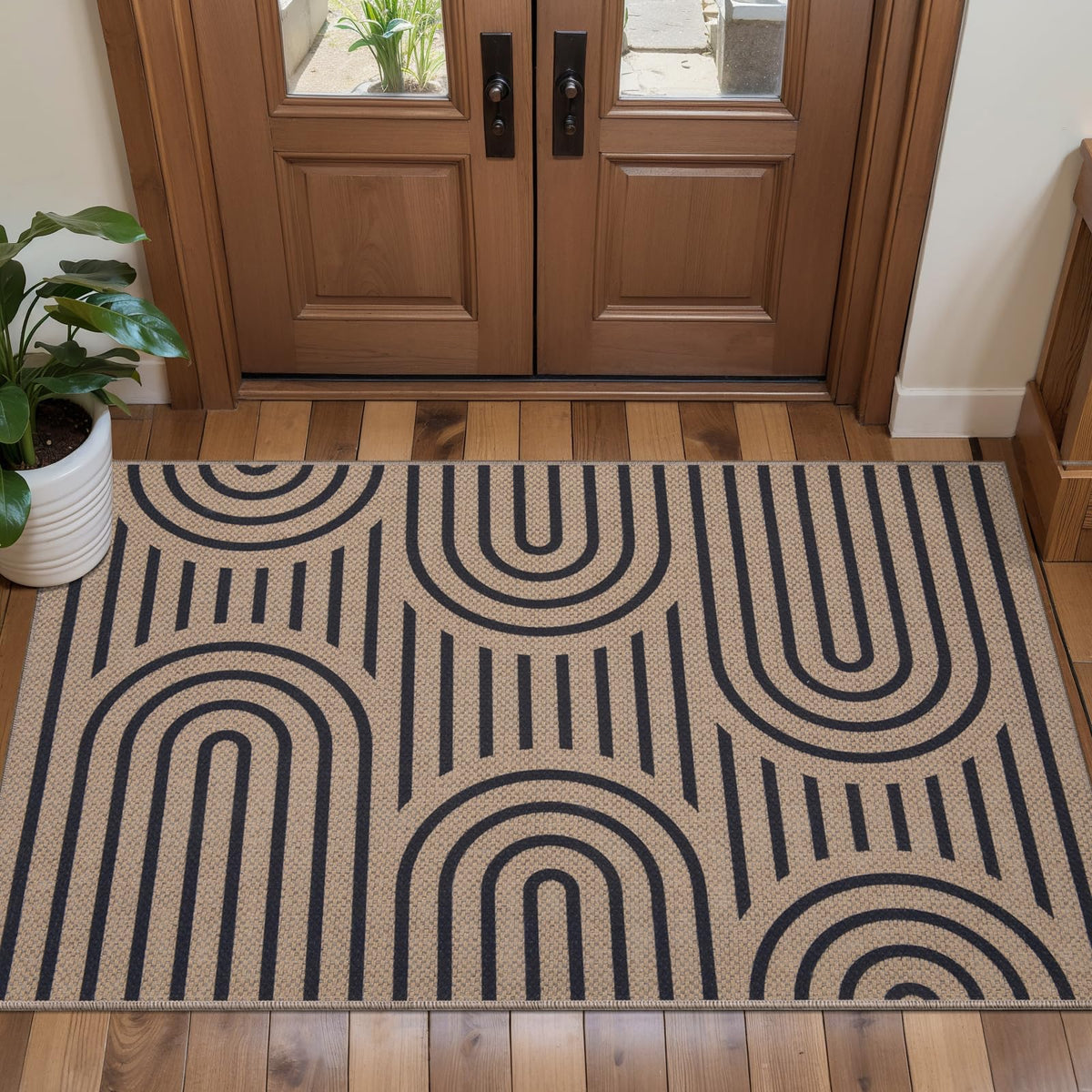 Tangsoo Easy Jute 2x3 Small Outdoor Rug,Washable Non-Slip Entryway Door Mat