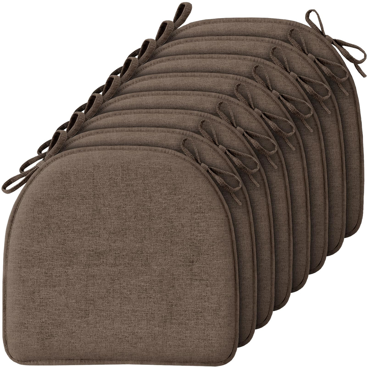 TushGuard Chair Cushions, 4 Pack Memory Foam Chair Pads, Grey