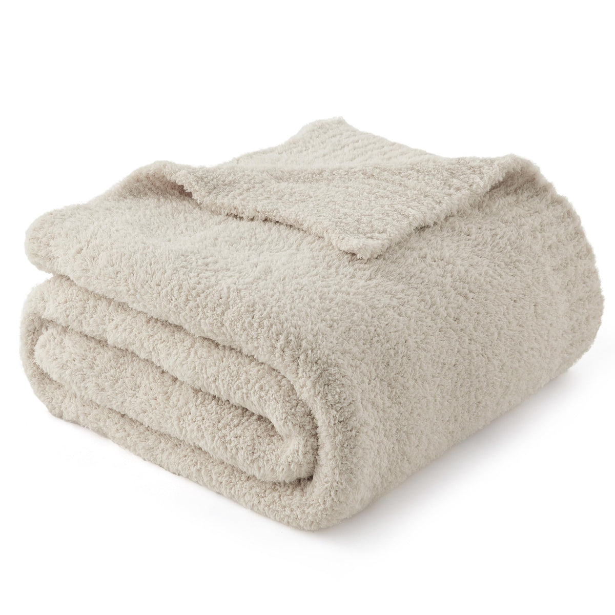 Bedsure Beige Fall Throw Blanket for Couch, Cozy Soft Checkered Blanket, Lightweight Warm Knit Fluffy Throw Blankets for Bed Sofa, Camping, Picnic, Travel, Gifts for Women Men, 50x60 Inches