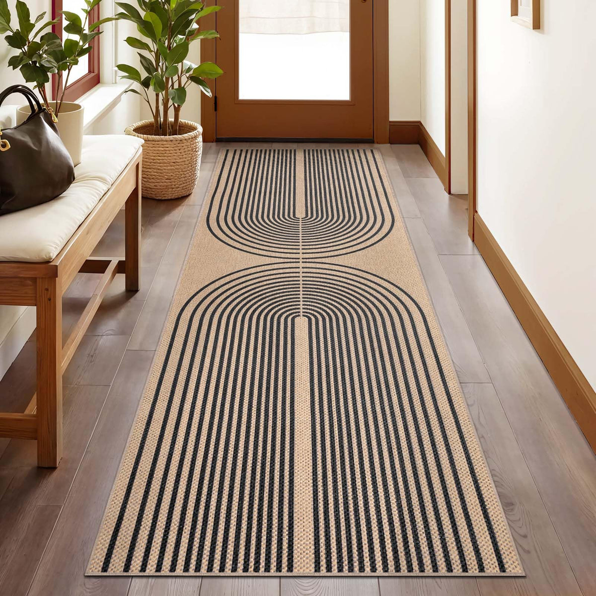 Tangsoo Easy Jute 2x3 Small Outdoor Rug,Washable Non-Slip Entryway Door Mat