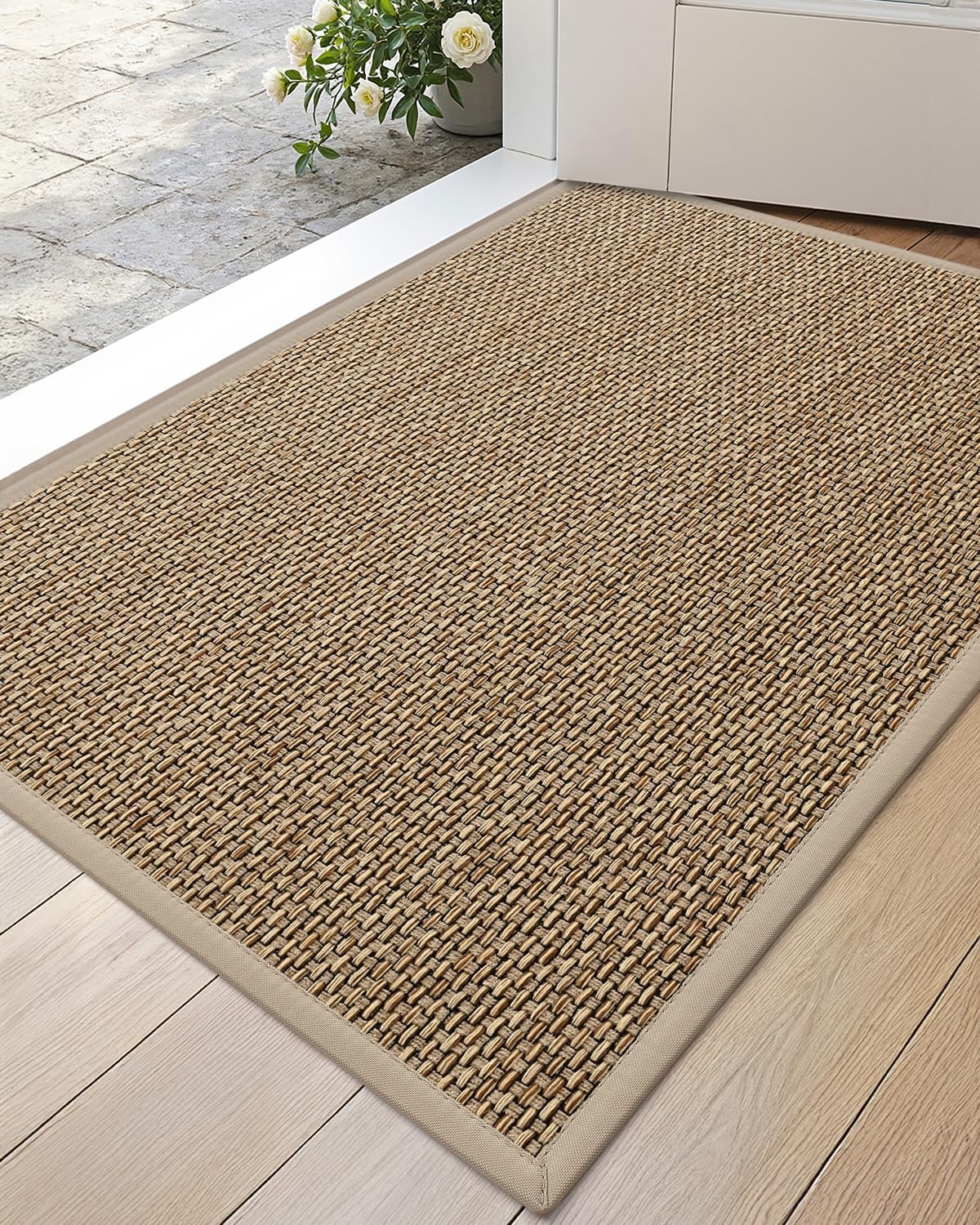 DEXI Ultra Thin Indoor Door Mat 24x36, Entrance Doormats, Beige