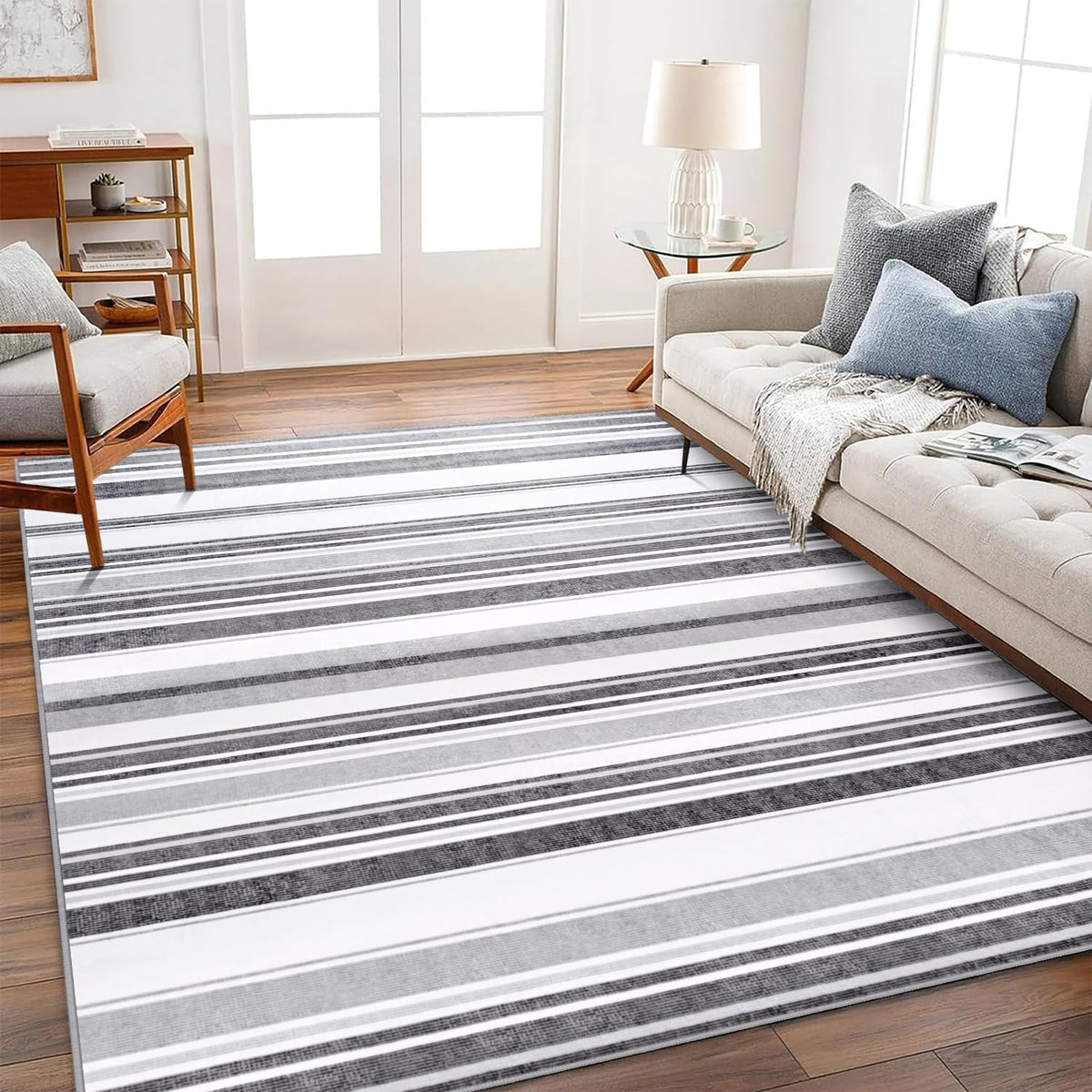 Entrance Rugs Indoor 2x3 Grey Entry Rug Washable Abstract Small Area Rug Non-Slip Low Pile Throw Rugs for Entryway, Kitchen Floor, Front Door Indoor Door Mat, Bathroom, Bedroom Bedside