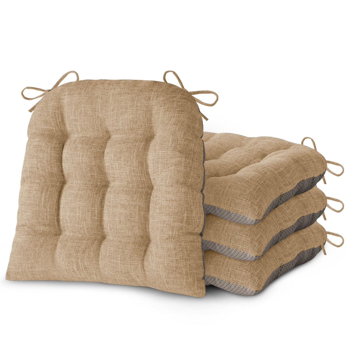 Chair Cushions for Dining Chairs Set of 2 18x16.5x3 in Beige