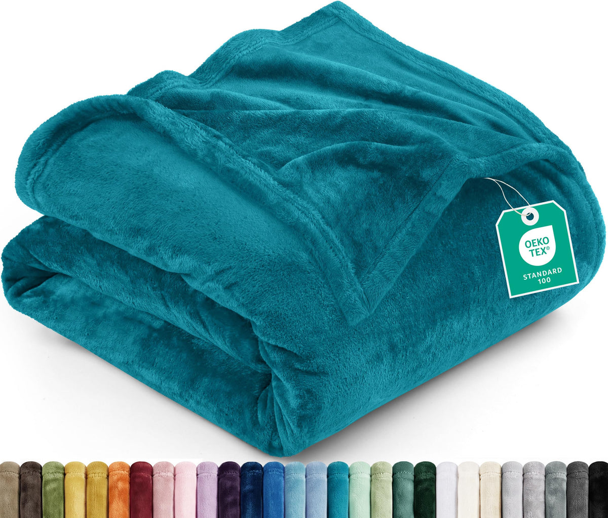 Utopia Bedding Ultra Soft Fleece Bed Blanket Throw Size Grey (50x60 Inches)