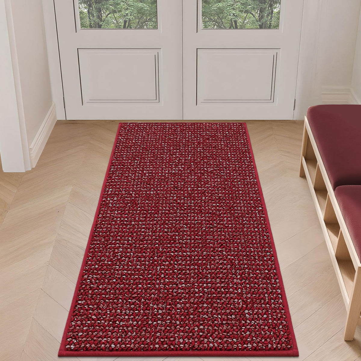 BEQHAUSE Dirt Trapper Door Mat 24" x 36", Non-Slip Washable Doormats, Beige