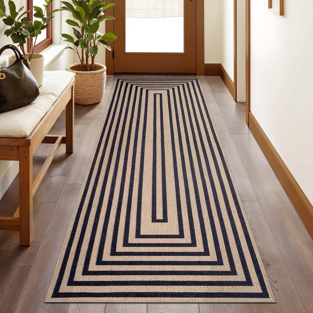 Tangsoo Easy Jute 2x3 Small Outdoor Rug,Washable Non-Slip Entryway Door Mat