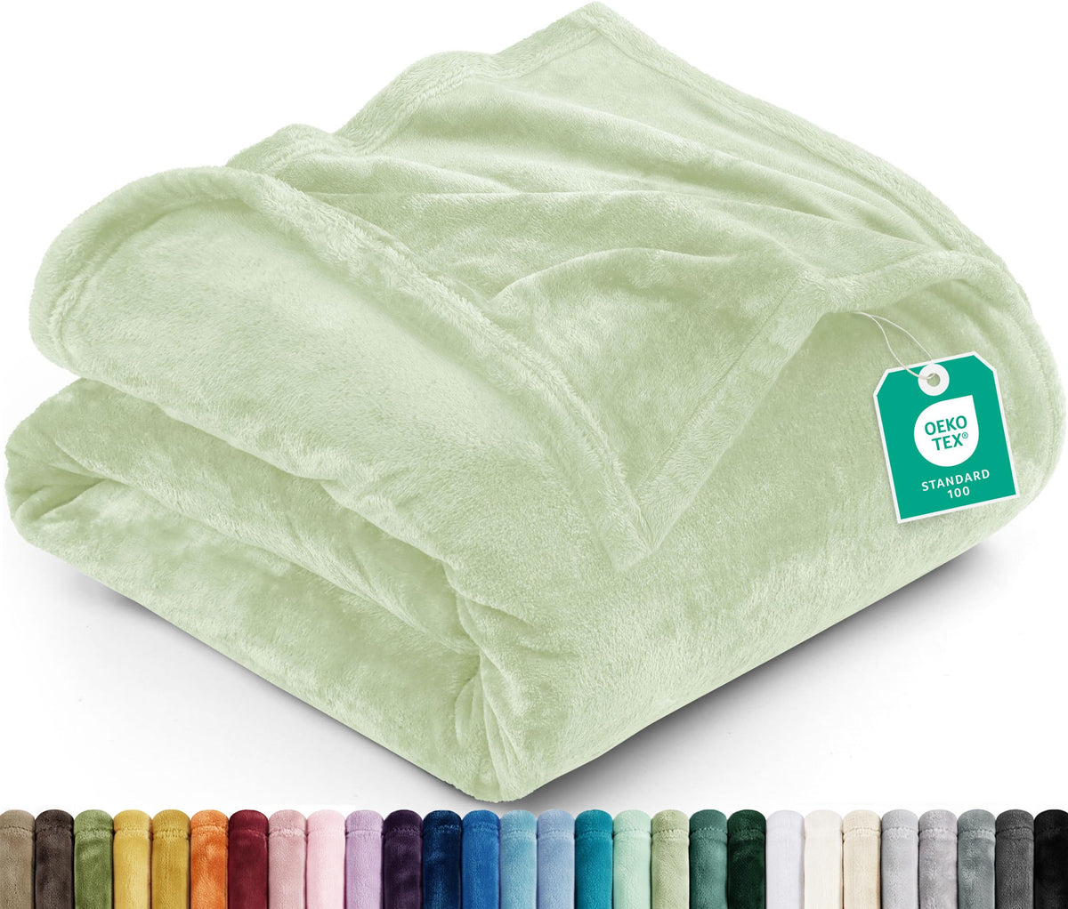 Utopia Bedding Ultra Soft Fleece Bed Blanket Throw Size Grey (50x60 Inches)