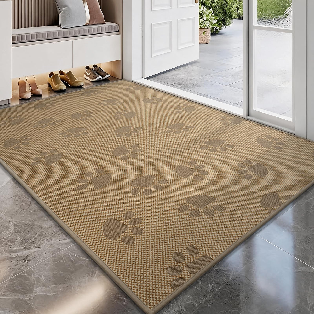 YDKGL Front Door Mat Indoor Entrance Non Slip Entry Doormat Gray 17"x30"
