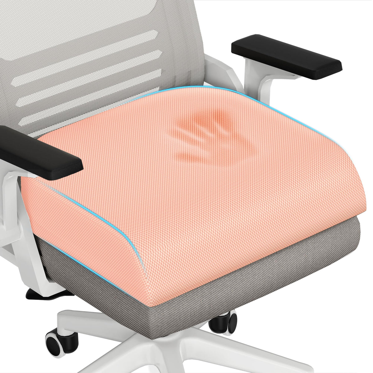 TranquilRelax 3-Inch Memory Foam Seat Cushion for Office Chair, Large
